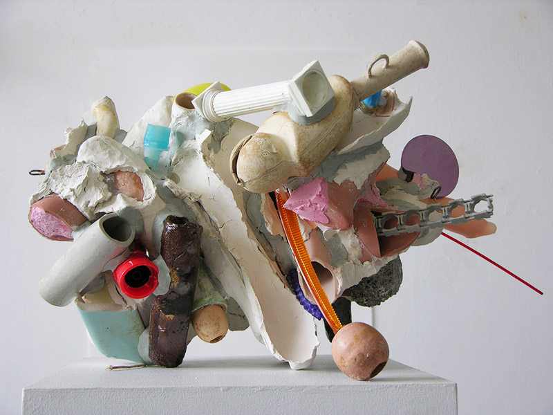 Busted Statues   mixed media, 15 x 12 x 13&quot;, 2017