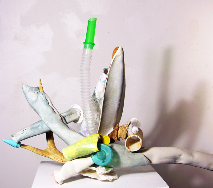 Ikebana   mixed media, 5 x 21 x 11&quot;, 2018